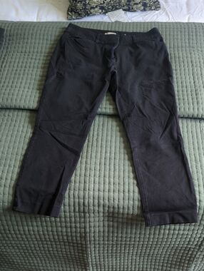 LOFT Black Ankle Crop Pants